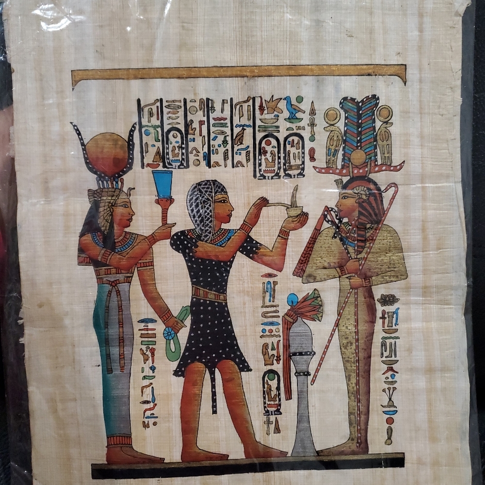 Fine Egyptian Art Papyrus by Adel Ghabour w/COA